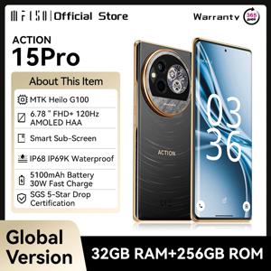 IIIF150 액션 15 프로 스마트폰 스마트 서브스크린 6.78인치 FHD+ 3D AMOLED 디스플레이 5100mAh IP68 IP69K 방수, 낙하 방지 휴대폰