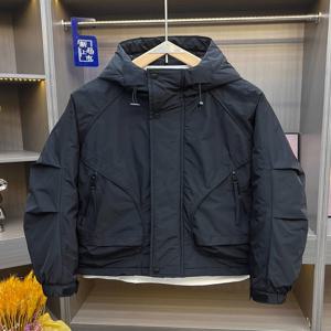 남성용 봄 가을 숏 후드 작업복 자켓 패션 브랜드 고급 감각 다용도 젊은층 인기 지퍼 장식