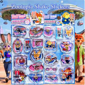 주토피아 3D 쉐이크 스티커 DIY 닉 노트북 앨범 다이어리 핸드북 장식 귀여운 주디 애니메이션 문구 학교 학생용