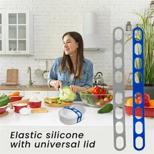 실리콘 도시락 고정 스트랩 재사용 가능한 범용 뚜껑 고정 냄비 뚜껑 상자 칼 붙이 홀더
