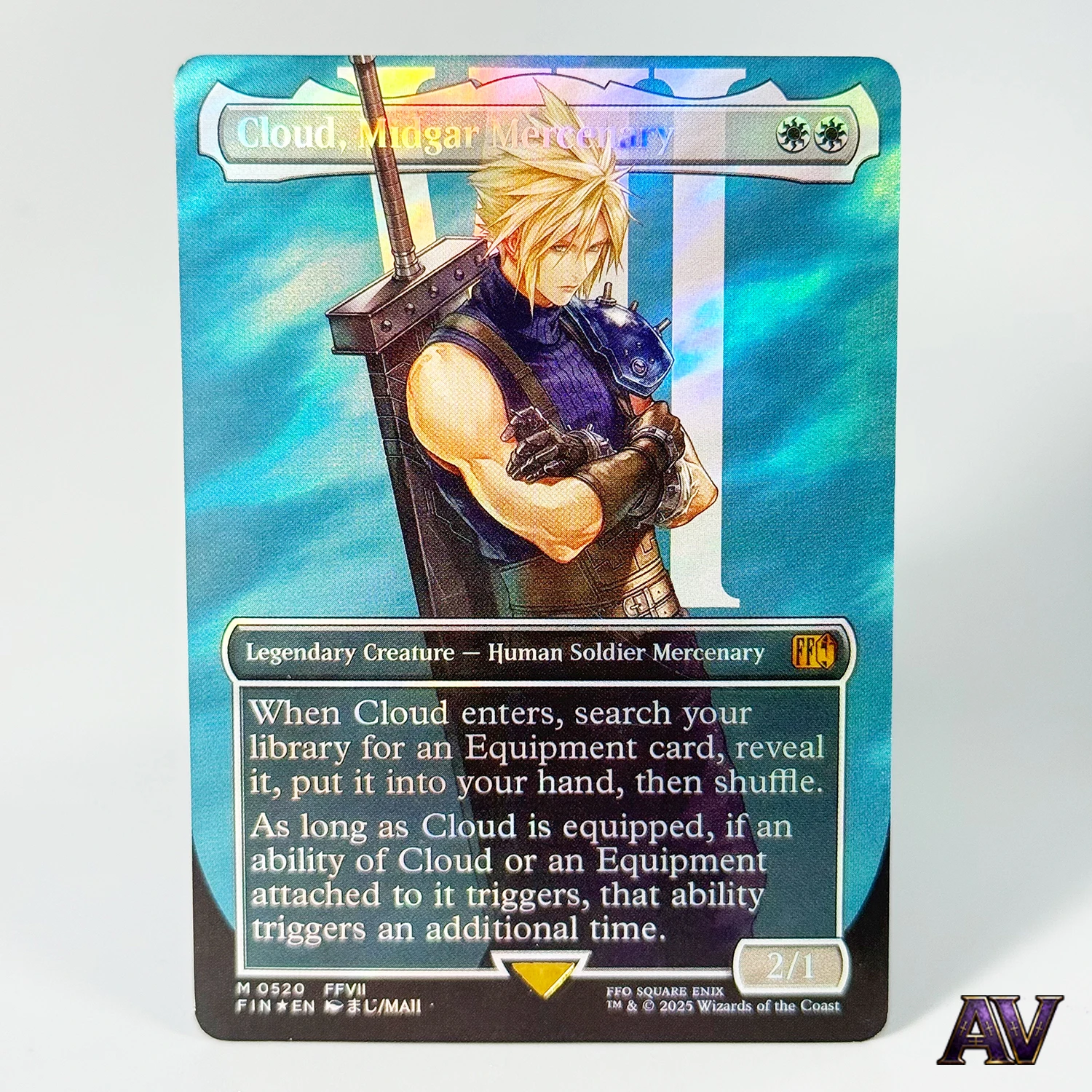 FIC-커맨더 세트 클라우드, 미드가르 용병 세피로스, 전설의 병사 보더리스 서지포일 레플리카 프록시 카드