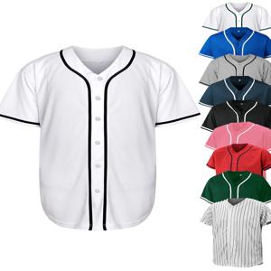 남성용 무지 야구 저지 운동복 야구 팬 셔츠 연습복 스포츠 유니폼 상의