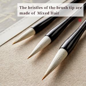 1/3개 서예 붓 혼합모 수미화용 붓 수채화 붓