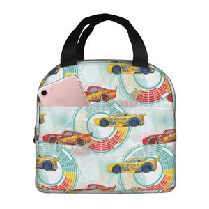 맞춤형 라이트닝 애니메이션 맥퀸스 야외 피크닉 스포츠 레이싱 카 휴대용 쿨러 보온 도시락 가방 남성용