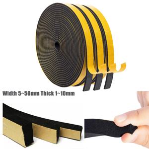 고무 자체 접착 스폰지 씰 스트립 폭 5~50mm 두께 1~10mm EVA 검정색 폼 충돌 방지 씰 가스켓