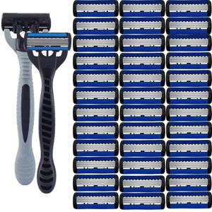 남성용 수동 면도기 안전 면도기 6겹 스테인레스 스틸 제모 칼, 교체 가능한 면도기 헤드, 면도기 도구.