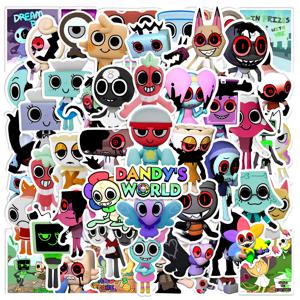 50PCS 재미 있은 Dandys 세계 만화 스티커 DIY 장식 방수 스케이트 보드 노트북 수하물 노트북 전화 냉장고 데칼