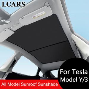 Tesla Model 3/Y/3 Highland/Y Juniper Ice Cloth 버클 쉐이드 용 2PCS 유리 지붕 전면 및 후면 선 루프 채광창 차양