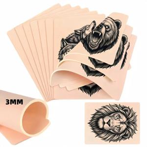 3MM 두께의 양면 대형 타투 연습용 피부, 영구 화장용 가짜 피부