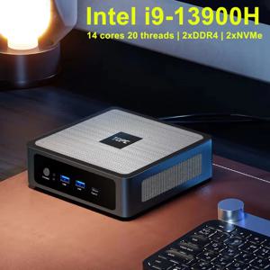 TOPC 미니 PC 게이머, 13세대 인텔 코어 i9-13900H/i7-13700H/i5, 2xDDR5 RAM, 2xNVMe SSD, 2xLAN, 데스크탑 게이밍 소형 컴퓨터