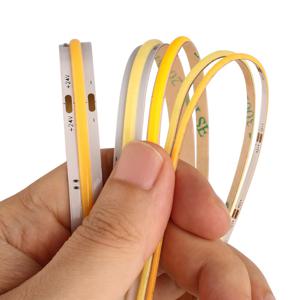 2mm~8mm COB LED 스트립 조명, 가정용 고밀도 CRI Ra90 플렉시블 테이프 조명, 12V 24V 전구색/냉백색, 밝기 조절 가능, 5mm/3mm