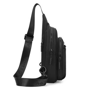 남성용 패션 캐주얼 옥스포드 천 크로스백 가벼운 내구성 다용도 출퇴근용 가슴 가방 자전거 하이킹 가방