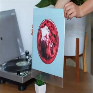 25피스 12인치 프리미엄 비닐 레코드 외부 슬리브 33T, 보호 보관 LP 및 앨범 커버, 간편한 접근을 위한 밀봉되지 않은 플랩 디자인