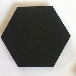 6개 블랙 육각형 게시판 접착식 펠트 타일 벽 스티커 (홈 침실 장식용 메시지 공지 메모용, 코르크 못 포함)