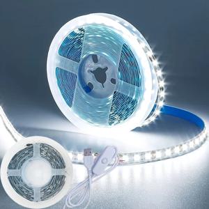 5V USB LED 스트립 조명 버튼 스위치 유연 리본 SMD3528 테이프 60 LED/m TV 백라이트 크리스마스 DIY 파티 장식
