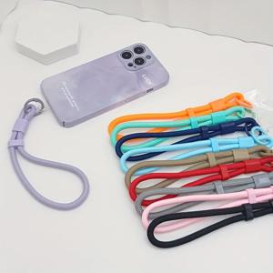 휴대폰용 조절 가능한 짧은 끈, 다용도 컬러풀 패치 손목 스트랩, 휴대폰 케이스 액세서리용 핸드 로프 1개