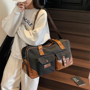 웨어러블 캔버스 여행 가방 건식 및 습식 수납칸 경량 피트니스 스포츠 가방 대용량 단거리 여행 가방 포켓