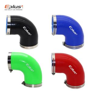 EPLUS 실리콘 호스 90도 커넥터 리듀서 파이프 어댑터 블루 블랙 그린 고온 저항 범용 실리카겔