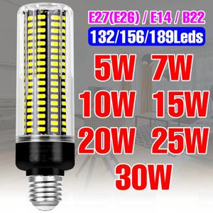 30W LED E27/E26 옥수수형 전구 E14 천장등 B22 샹들리에 AC 85-265V 무깜빡임 가정용 발코니/창고용 차가운/따뜻한 백색