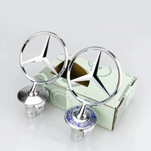 1개 44mm 자동차 엔진 후드 엠블럼 프론트 보닛 액세서리 메르세데스 벤츠 AMG W204 W205 W203 W211 W212 W213 W201 W210 W124 용