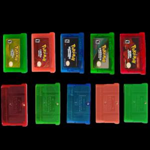 새로운 32비트 비디오 게임 카트리지 포켓몬 시리즈 에메랄드, 파이어레드, 리프그린, 루비, 사파이어 5종 게임 (박스 포함, 설명서 없음) GBA용