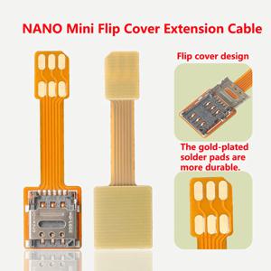 5cm CPE 수직 역방향 플립 외부 마이크로 SIM 연장 케이블 휴대용 WiFi 라우터 변환 나노 SIM 플립 카드 슬롯 FPC