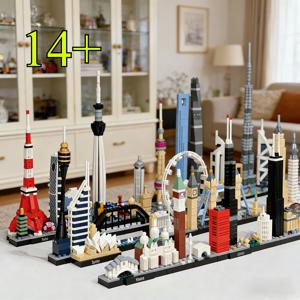 아이디어스 2016-2022 아키텍처 스카이라인 수집용 빌딩 블록 키트, 성인용 수집용 건축 모형 세트