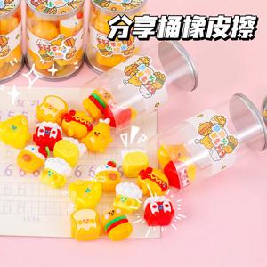 창의적인 만화 간식 지우개 3D 시뮬레이션 햄버거 디자인 귀여운 학용품 학생 포상 학교 용품 선물