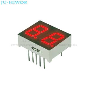 10pcs 0.4 인치 10 핀 C-C 4201ES C-A 4201FS 2 자리 비트 7 세그먼트 빨간색 LED 디지털 디스플레이 Digitron 일반 양극 음극
