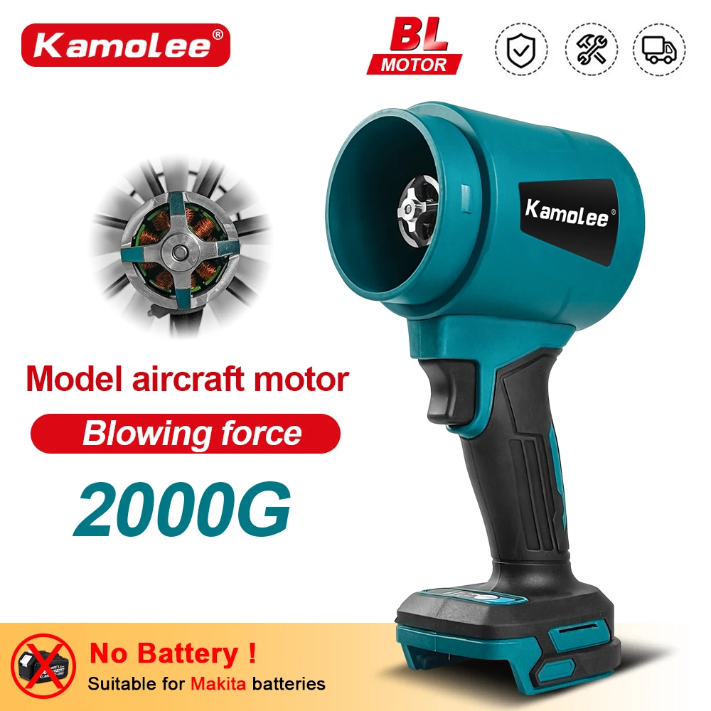 Kamolee 400 메터/초 터보 제트 팬 3000W 무선 전기 공기 송풍기 폭력적인 휴대용 전동 공구 18V 21V 배터리에 적용