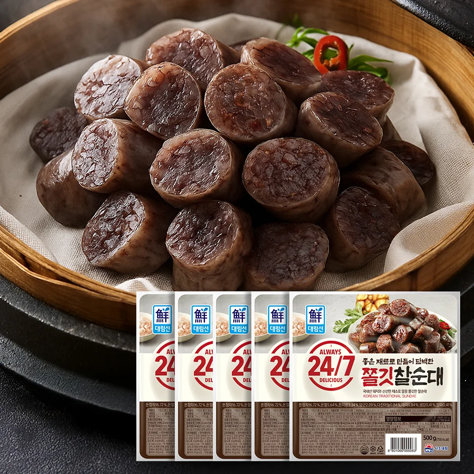 [사조공식샵] 대림 쫄깃찰순대 500g * 5개