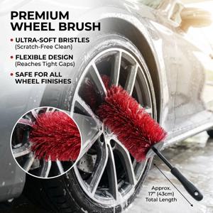 45cm 다기능 자동차 휠 세척 브러쉬 부드러운 스크래치 방지 타이어 세척 림 브러쉬 자동차 관리 디테일링 세척 도구