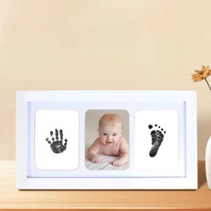 신생아 아기 DIY 손과 발자국 키트 잉크 패드 사진 프레임 손자국 유아 기념품 액세서리 안전하고 깨끗한 베이비 샤워 선물