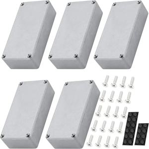 DaierTek 5PCS 1590B 기타 페달 인클로저 알루미늄 다이캐스트 스톰프 박스 케이스 112x61x32mm 토글 스위치 박스