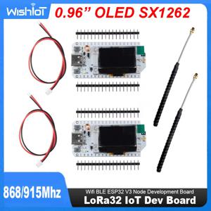 0.96 인치 OLED SX1262 와이파이 BLE ESP32 V3 노드 개발 보드, LoRa32 IoT Dev 보드, 868/915Mhz 안테나, 업그레이드 버전