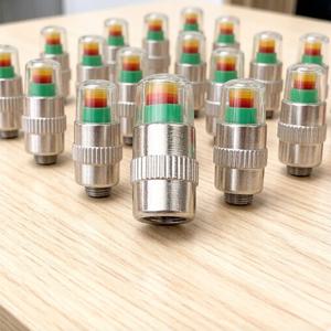 자동차 타이어 공기 압력 모니터 경고 4 개/대 표시기 타이어 밸브 캡 게이지 자동차 액세서리 자동차 타이어 압력 게이지 캡 유용한