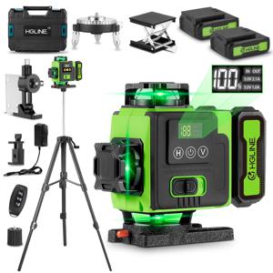 HGLINE 16 라인 레이저 레벨 APP 원격 제어 수평 수직 레벨 기계 전원 디스플레이 100cm 삼각대로 레이저 레벨링