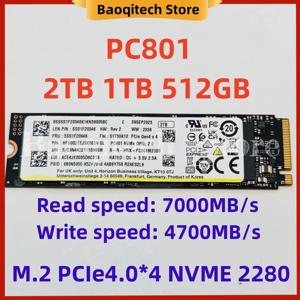 SK 하이닉스 하드 디스크용 오리지널 솔리드 스테이트 드라이브, PC801, 2T, 1T, 512G, 256G, 2280 NVME, Alien Gungod SSD, PCIE4.0, M.2
