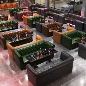 레스토랑 테이블 및 의자 세트, 원목, 레스토랑 부스, 맞춤 제작 가능, 스크래치 방지, 레스토랑 및 바에 적합