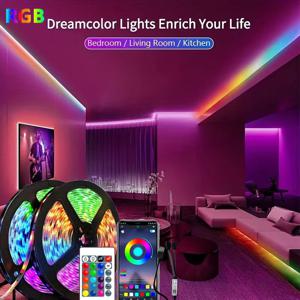 1-30M RGB LED 스트립 빛 5V USB 블루투스 24Key 원격 제어 유연한 리본 색상 변경 홈 장식에 대 한 LED 램프 테이프