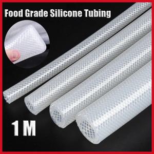 1M ID 3-38mm 식품 등급 실리콘 호스 내열성 고압 방폭 튜브 이중층 땋은 고무 호스