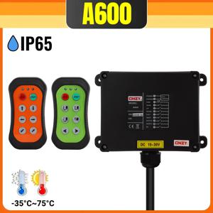 A600 6버튼 단일 속도 산업용 무선 라디오 크레인 원격 제어 스위치 윈치 호이스트 트랙 크레인 리프트 제어 DC12V