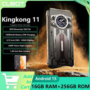 Cubot 킹콩 11 러기드 폰 디멘시티 7025 5G 1.45인치 후면 디스플레이 10200mAh 배터리 33W 16GB 램+256GB 롬 108MP 카메라 NFC