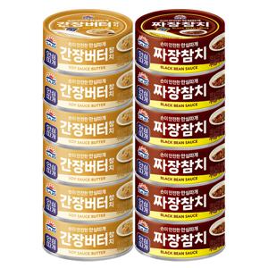 [사조공식샵] 간장버터참치 100g*6캔 + 짜장참치 100g*6캔