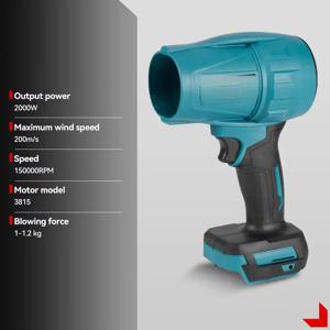 200M/S 2000W 브러시리스 터보 팬 블로워 눈잎 먼지 제거 도구 21V 18V 배터리 전동 핸드헬드 제트 팬