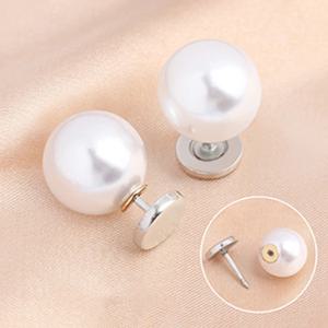 6개 진주 브로치 버튼 무봉제 버튼 DIY 장식 버튼 셔츠 드레스 스웨터 숄 신발 칼라 바늘 버클 고정 핀