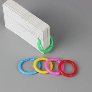 50pcs 더블 버튼 루스 리프 바인더 링 홀 펀처 버클 링 노트북 바인더 플라스틱 링 노트북 사무용품