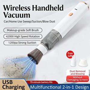 미니 핸디형 진공청소기 3-in-1 흡입/블로우/물흡수 강력 흡입 휴대용 차량용 커피가루 데스크탑 청소기