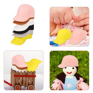 6Pcs 미니어처 피크드 모자 다육 식물 화분용 플라스틱 마이크로 풍경 사진 소품 꽃 화분 인형 집 장식 공예 DIY 모자