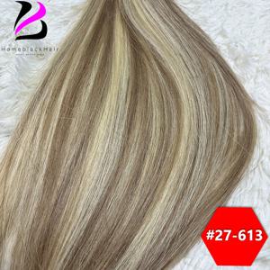씨실 없는 베트남 머리카락, 버진 레미 스트레이트 헤어, 벌크 613 100%, 진짜 내추럴 헤어 익스텐션, 27-613
